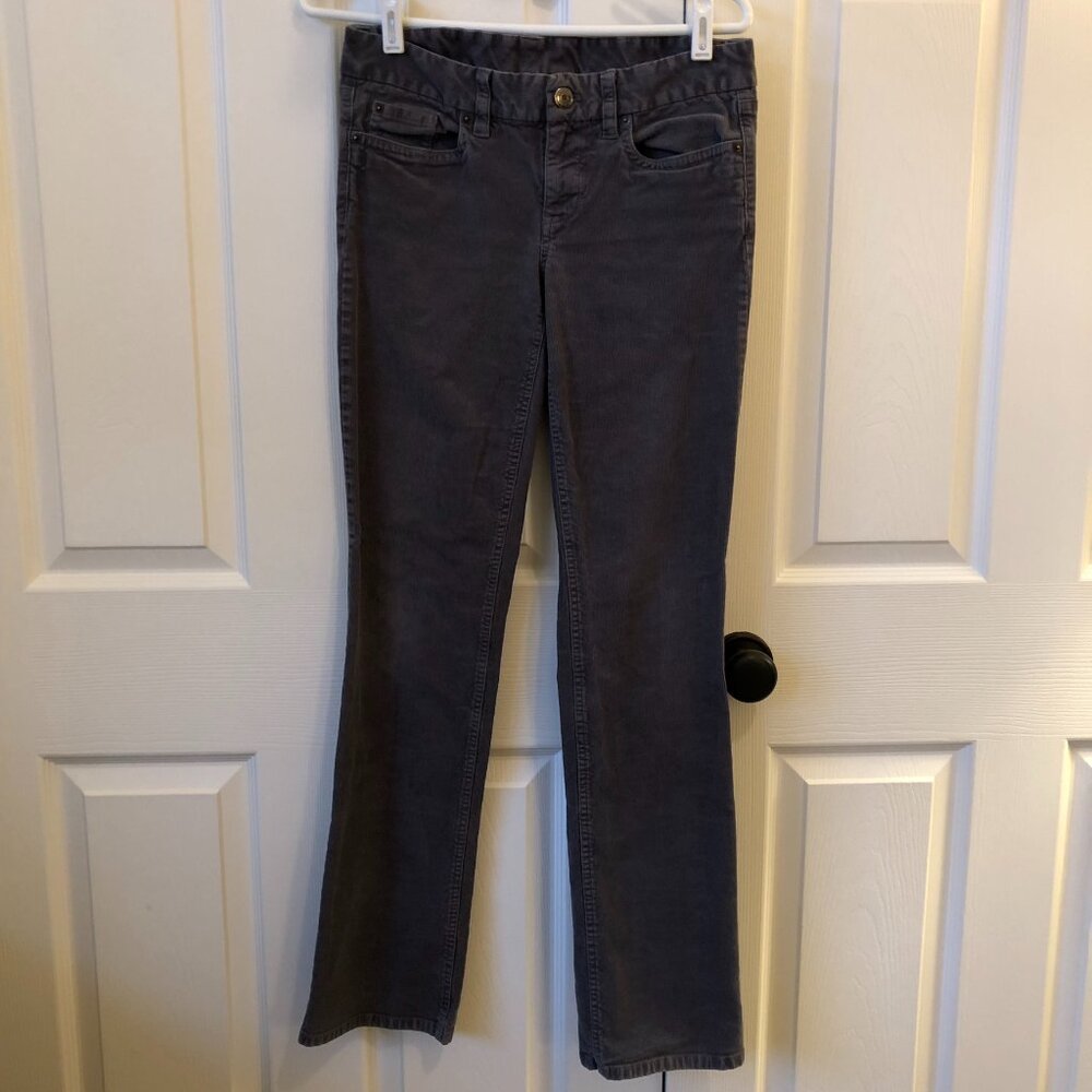 J. Crew Favorite Fit Bootcut Y2K Corduroy Pants 27R Slate Gray